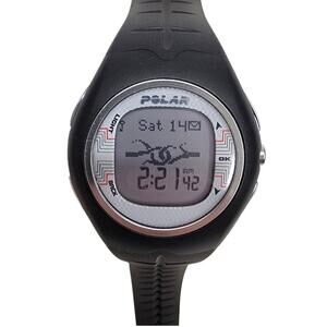 Polar F6 Digital Heart Rate Monitor Watch Black Red Accent WR50M